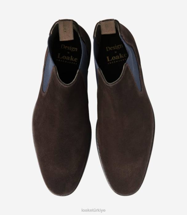 Loake 664H103 eşya koyu kahverengi süet bot ayakkabı