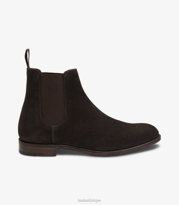 Loake 664H92 bakır kapı koyu kahverengi süet bot ayakkabı