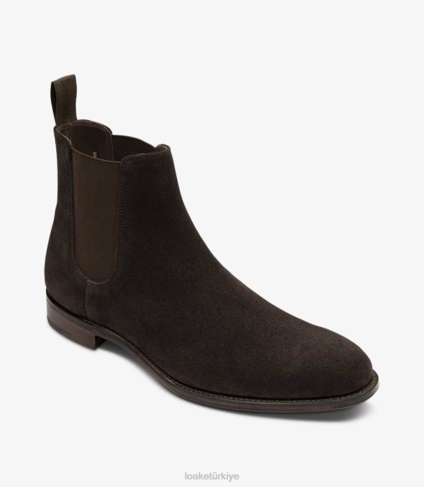 Loake 664H92 bakır kapı koyu kahverengi süet bot ayakkabı