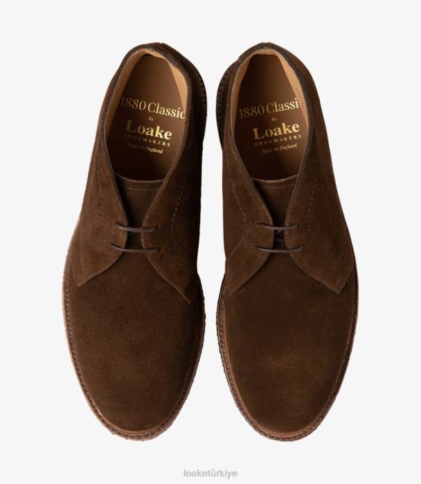 Loake 664H113 yaşayan taş kahverengi süet bot ayakkabı