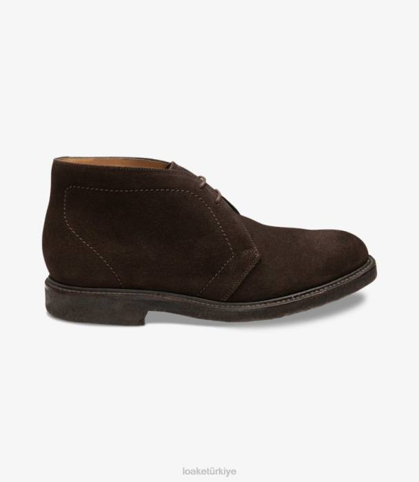 Loake 664H114 yaşayan taş çikolata kahverengi süet bot ayakkabı