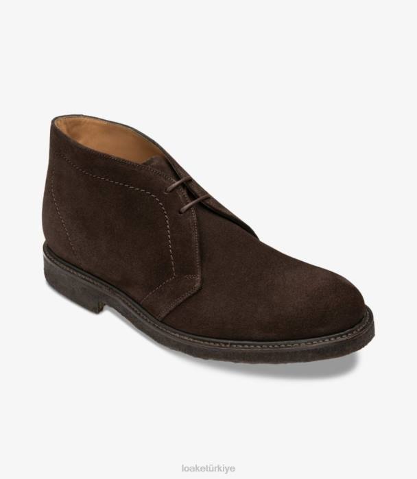 Loake 664H114 yaşayan taş çikolata kahverengi süet bot ayakkabı