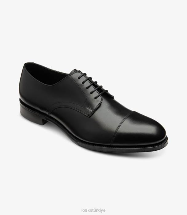 Loake 664H144 küçük kapı karbon siyahı düz bağlar