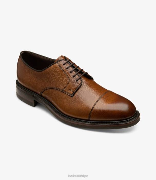 Loake 664H147 bolca kestane kahverengi tahıl düz bağlar