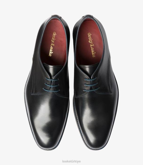 Loake 664H159 ejder siyah düz bağlar