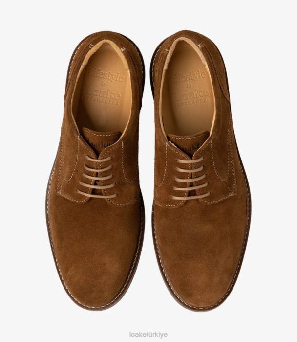 Loake 664H165 Franklin ten rengi süet düz bağlar