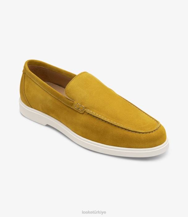 Loake 664H68 Toskana gün batımı sarı süet mokasen