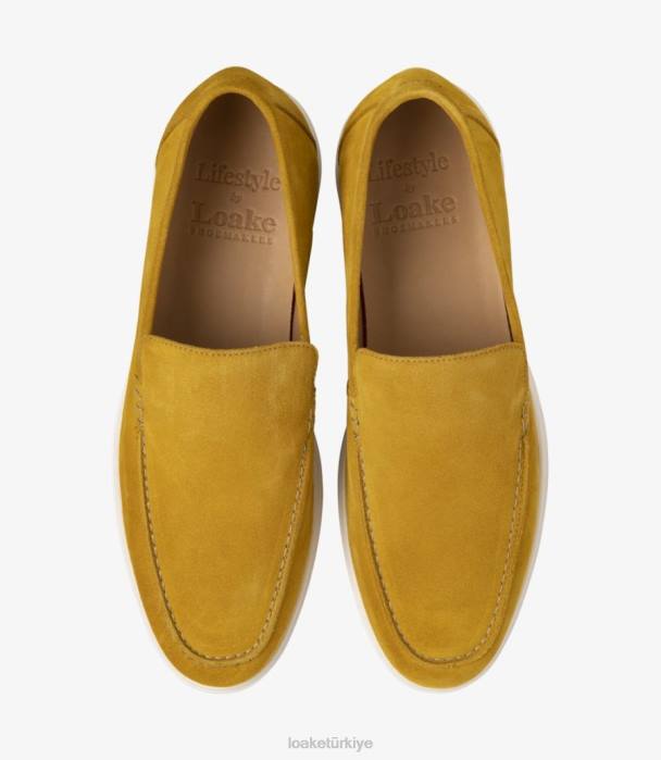 Loake 664H68 Toskana gün batımı sarı süet mokasen
