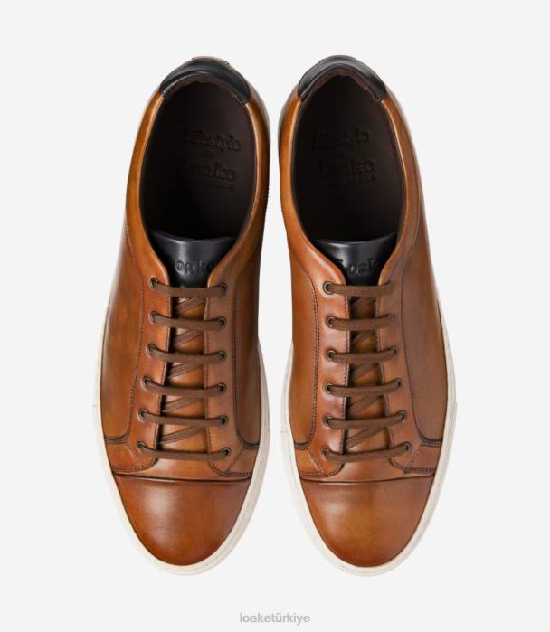 Loake 664H28 kısa çizgi kestane kahverengisi Spor ayakkabıları
