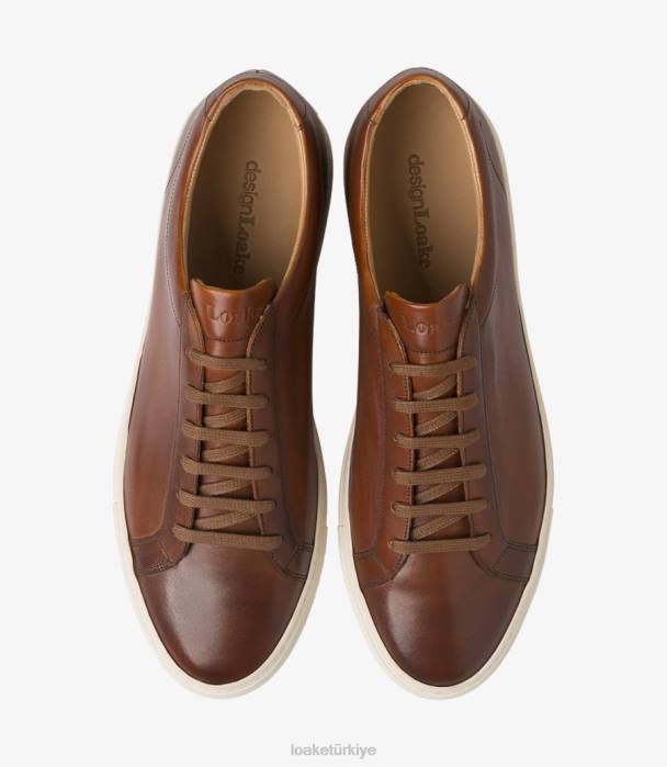 Loake 664H32 sürat koşusu kahverengi Spor ayakkabıları
