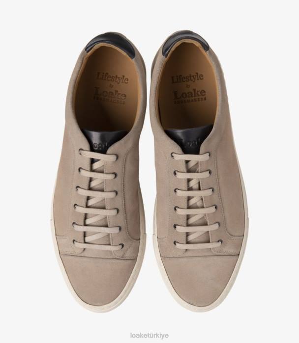 Loake 664H33 kısa çizgi taş süet Spor ayakkabıları