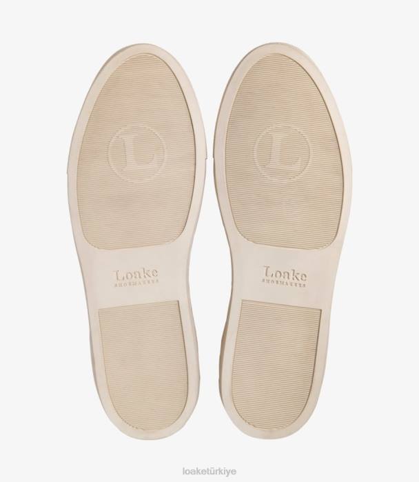 Loake 664H34 kısa çizgi açık mavi süet Spor ayakkabıları