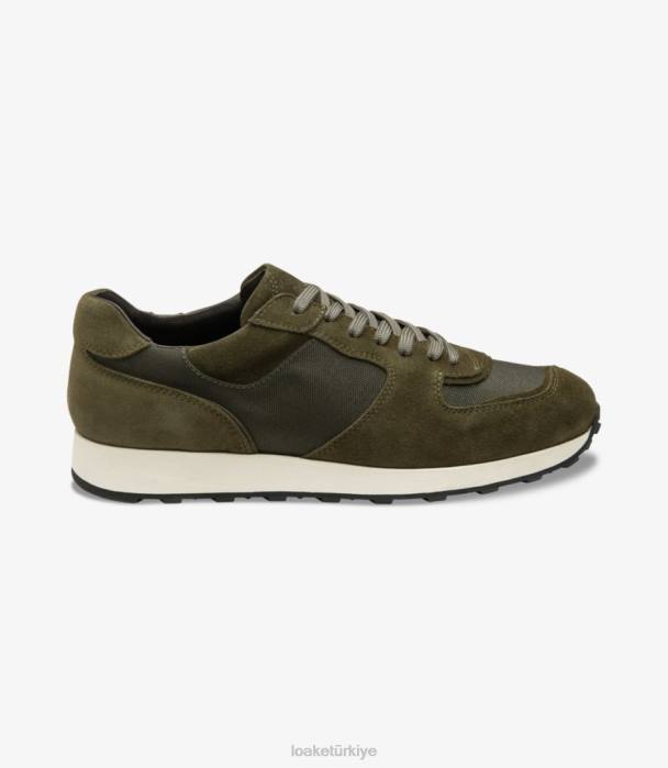 Loake 664H36 bakmak yeşil süet Spor ayakkabıları