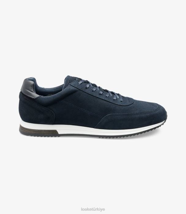 Loake 664H42 tırabzan lacivert süet Spor ayakkabıları